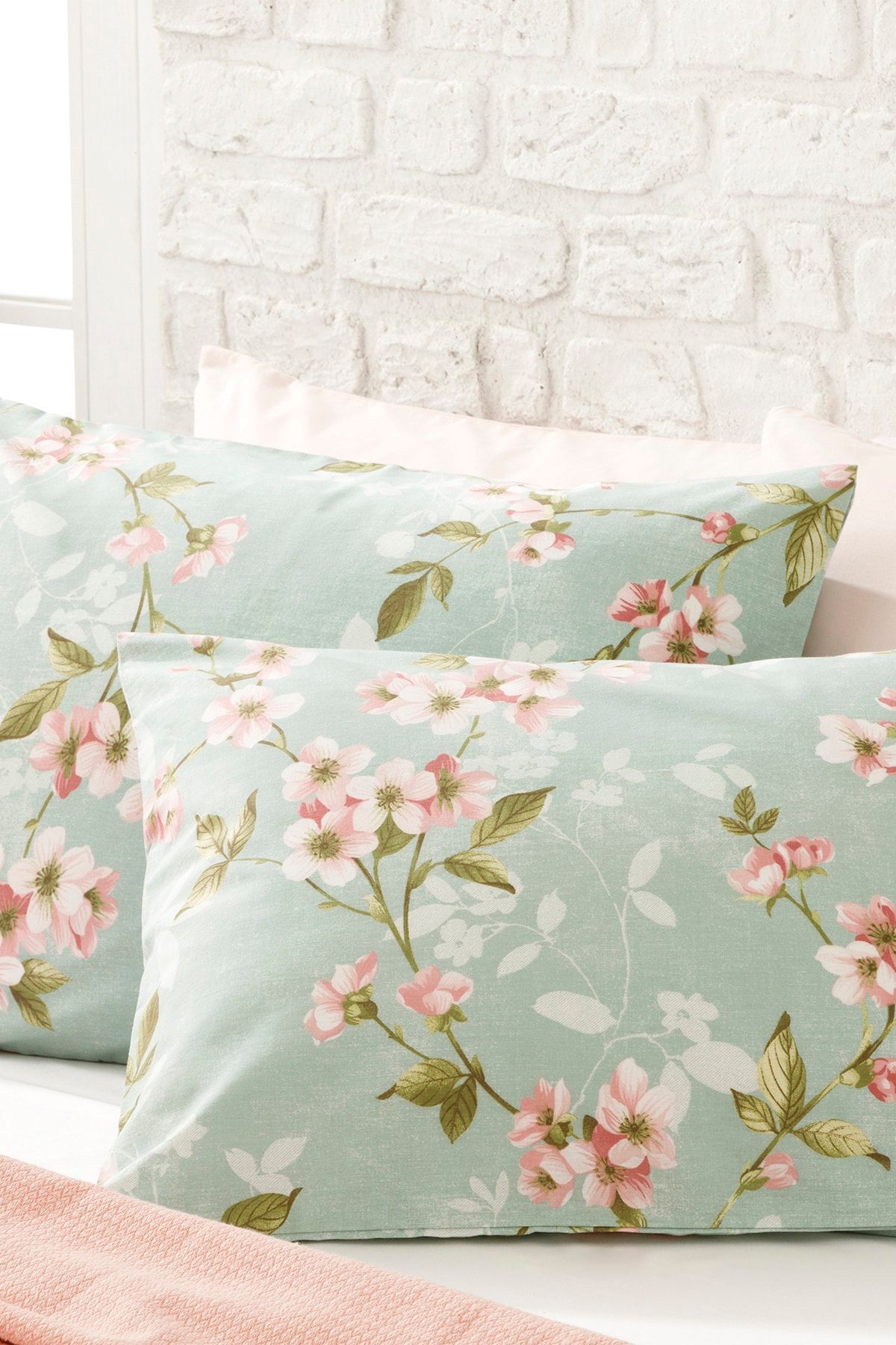 english home sakura zen pamuklu 2 li yastik kilifi 50x70 cm seledon fiyati yorumlari trendyol