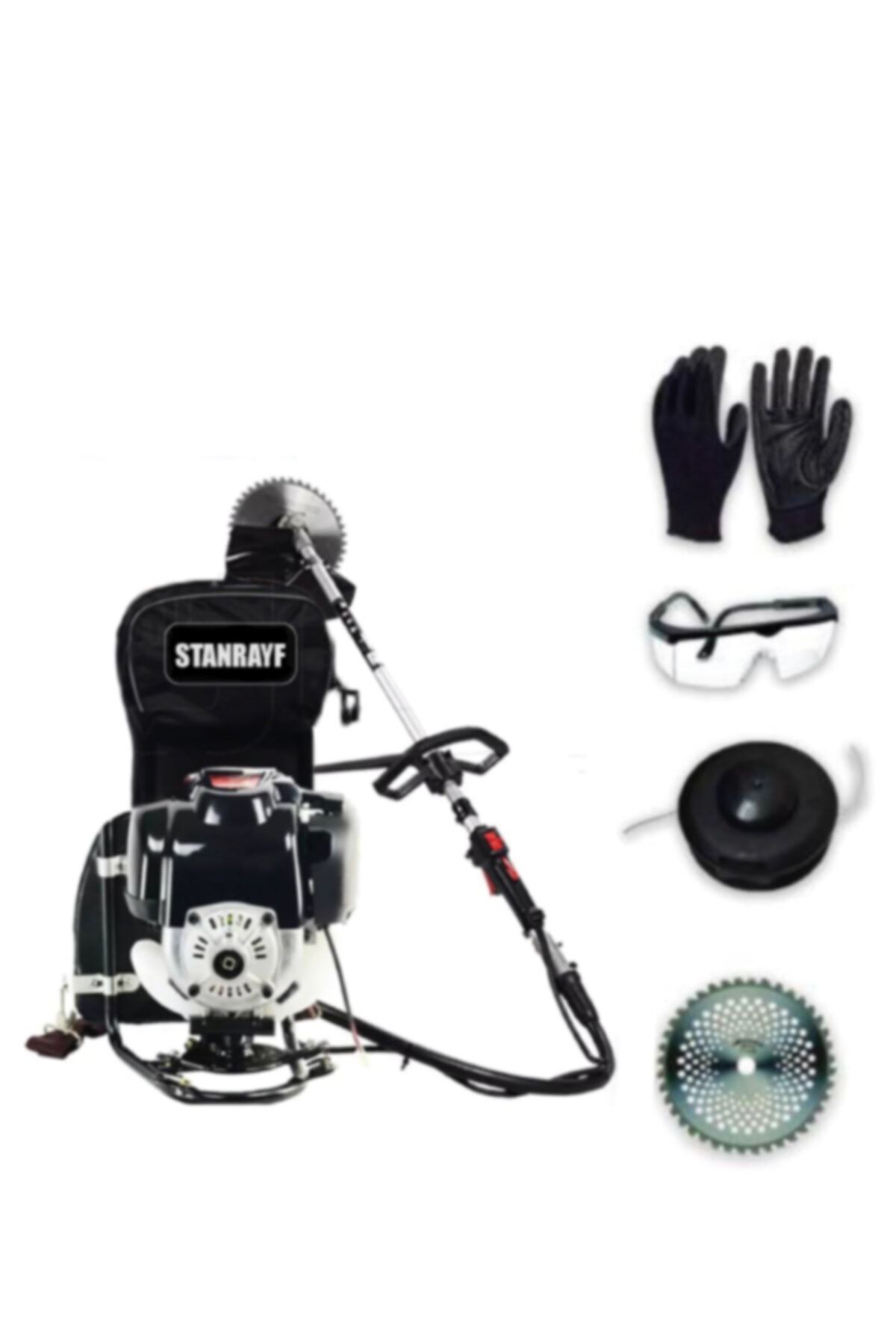 stanrayf Stp Germany 5600 4.1 Hp Sırt Tipi Benzinli Motorlu Tırpan Ot Çalı Çim Biçme Tırpanı