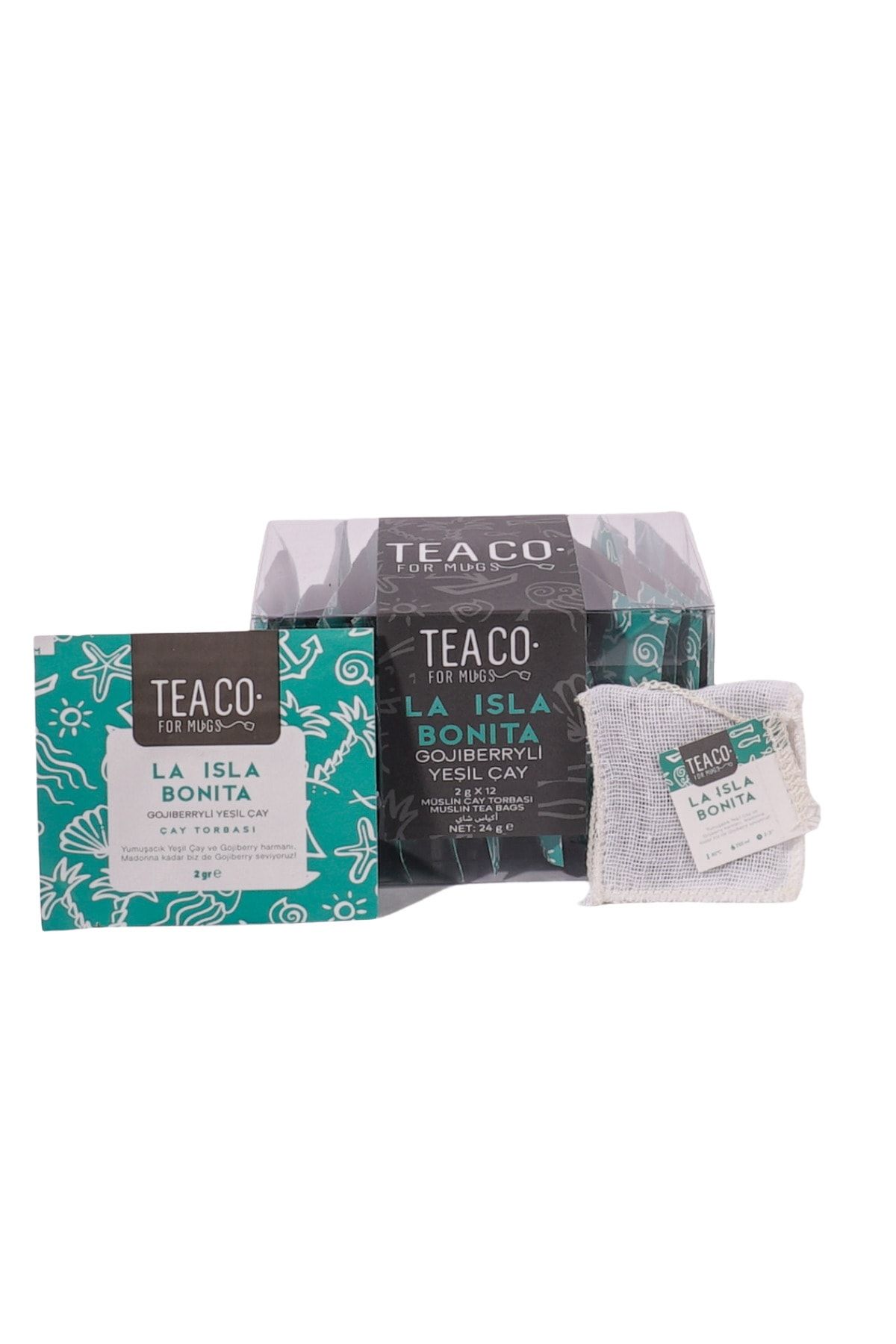 Tea Co La Isla Bonıta - Gojiberryli Yeşil Çay Müslin Çay Poşeti