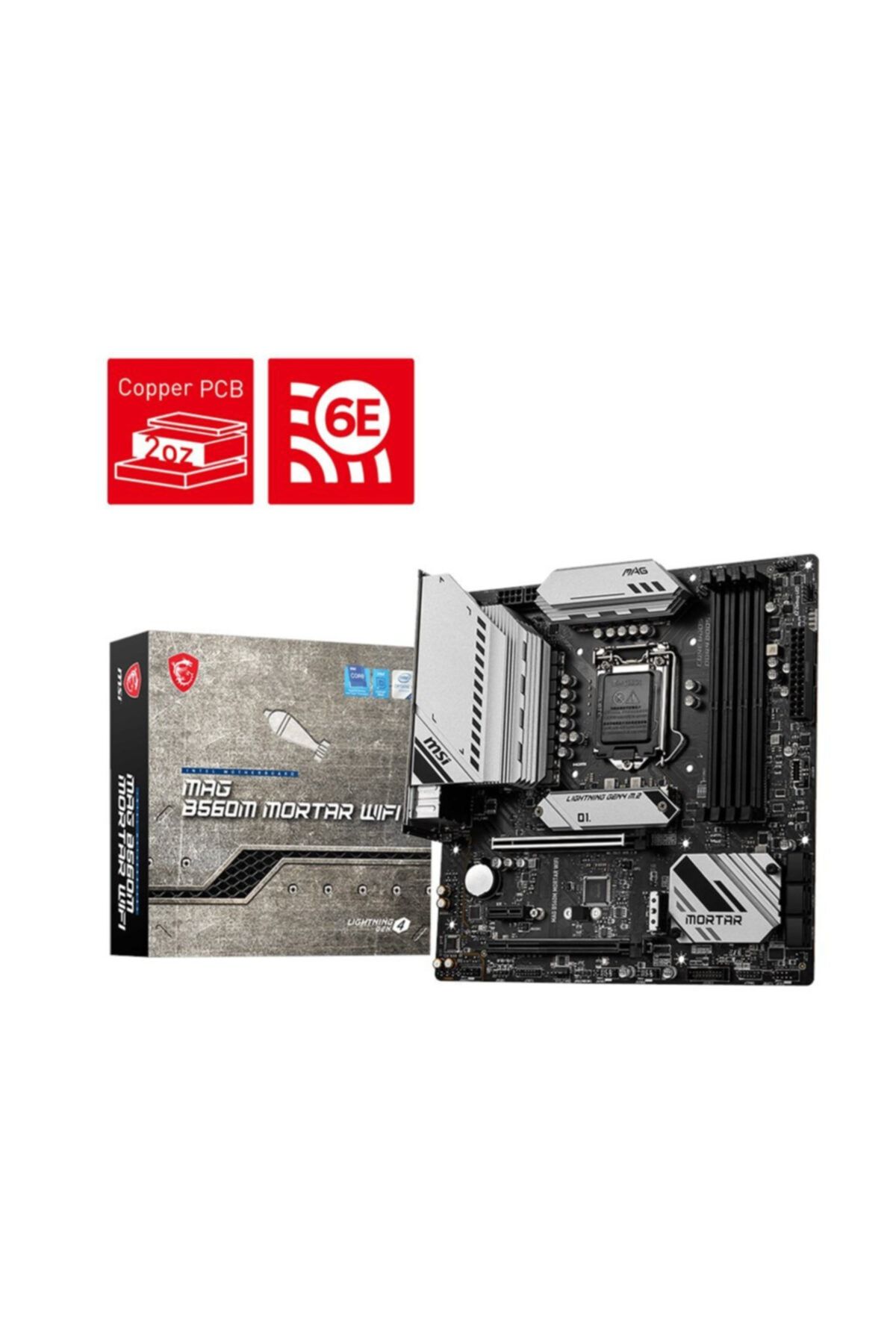 MSI Mag B560m Mortar Wıfı Ddr4 M.2 Hdmı Dp Usb3,2 Type-c Lga1200