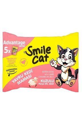 Smile Cat Yavru Kedi Maması Kuzulu 5X85gr Image 0