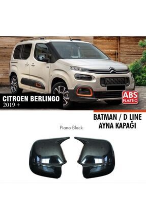 Citroen Berlingo Batman Yarasa Ayna Kapağı Plastik 2019+ Parlak Siyah Image 0