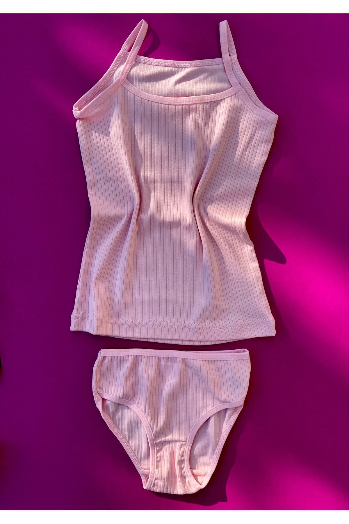 ست زیرپیراهن و شورت نخی کشدار 5 تیکه دخترانه 34 در 20