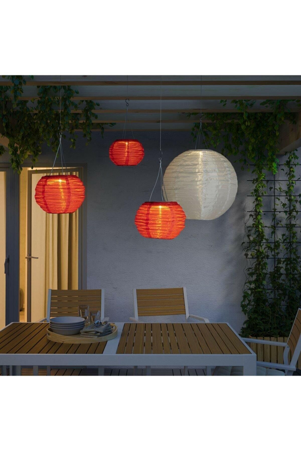 ikea solvinden led li gunes enerjili aydinlatma turuncu fener 22 cm 1 adet fiyati yorumlari trendyol