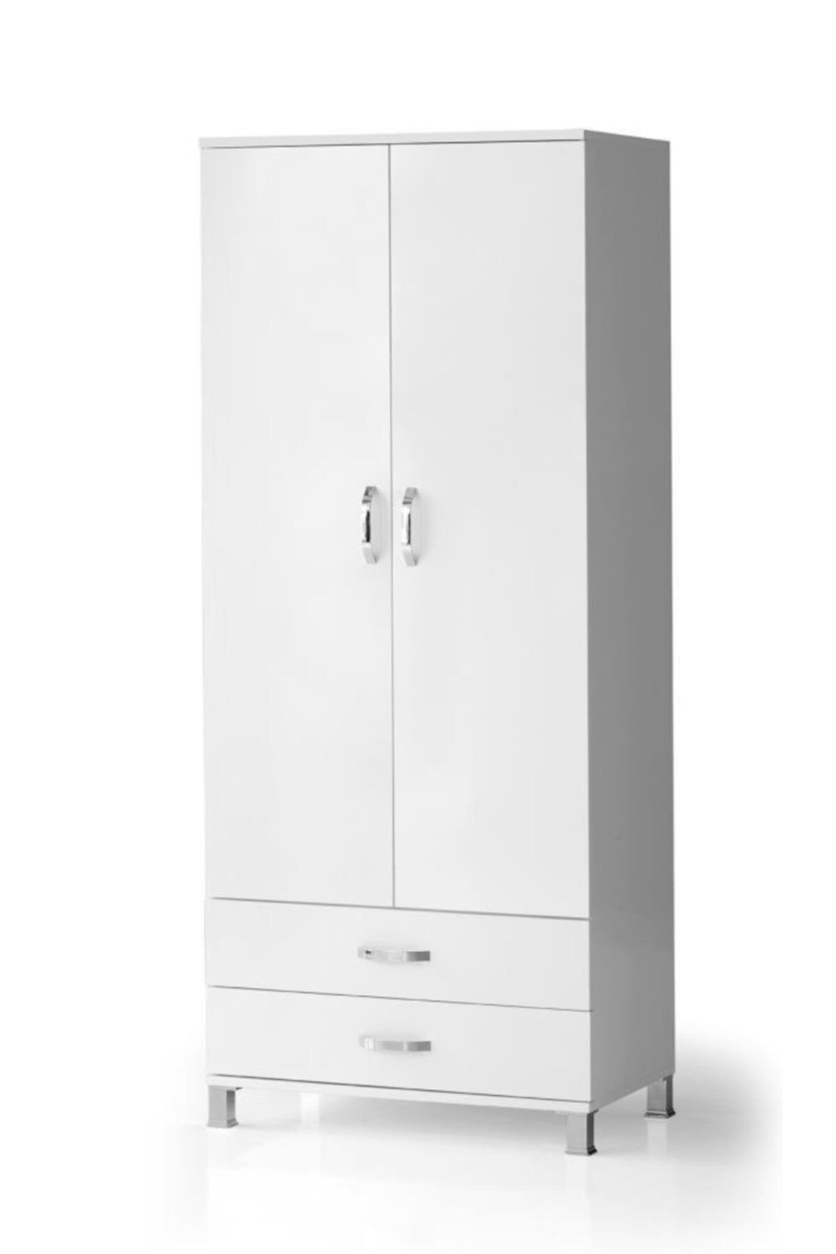 SİVAS GÖZDE MOBİLYA 2 Kapılı 2 Çekmeceli Gardrop Elbise Dolabı 79x46x189cm