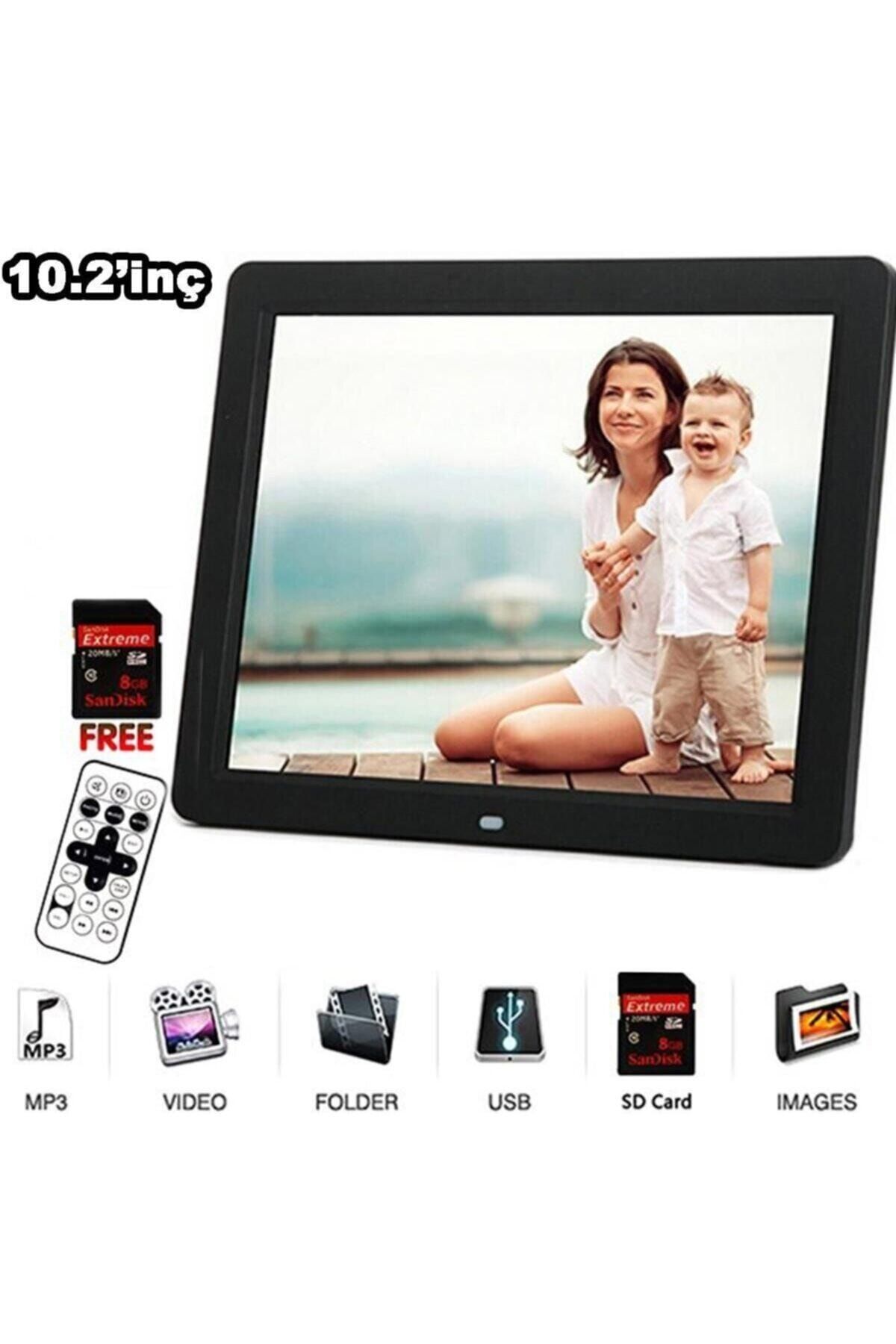 Kingboss 10 Inç Lcd Ekran Dijital Fotoğraf Çerçevesi Müzik Çalma Video+mp3
