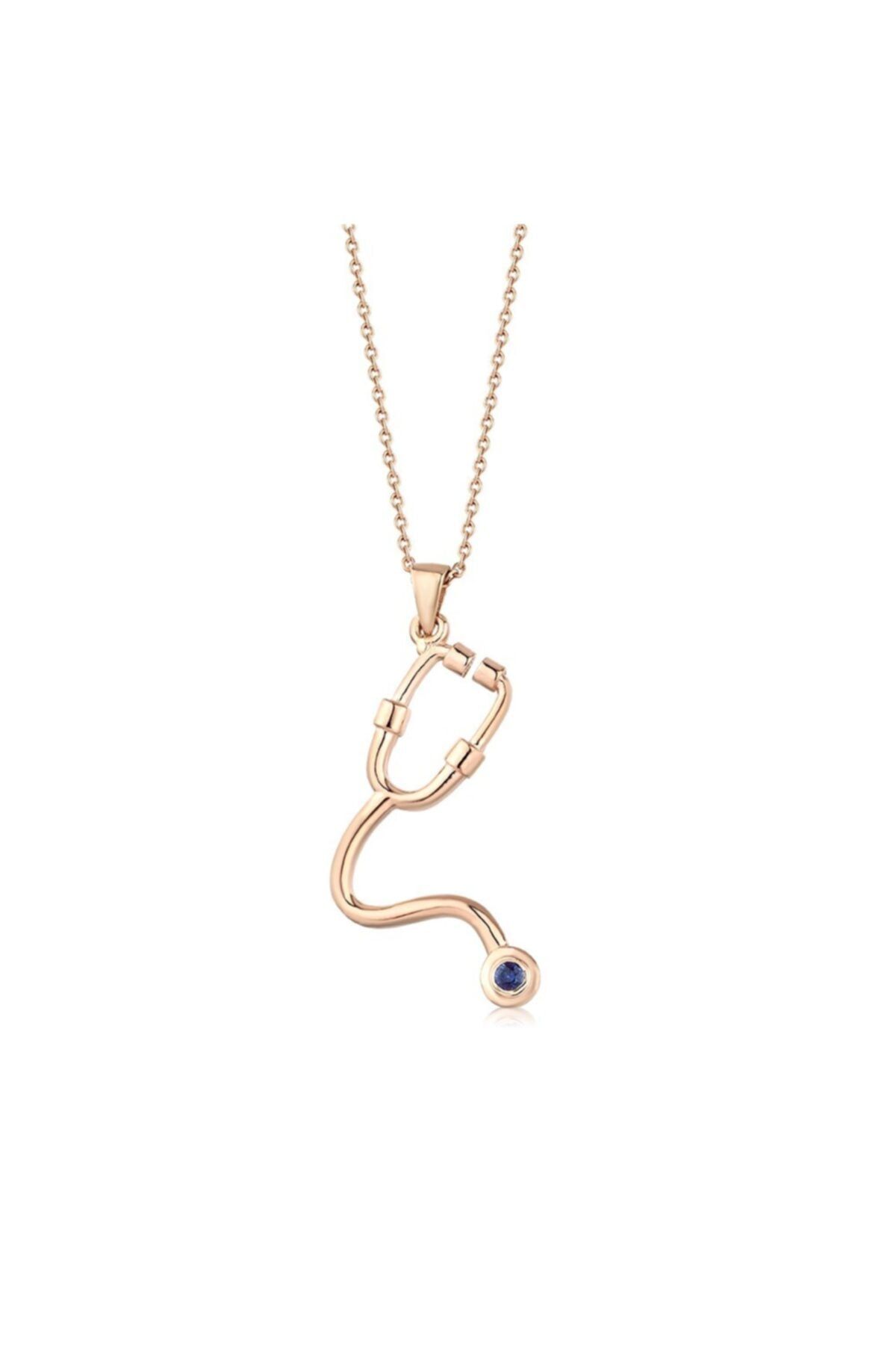 Iryum 0.04 Karat Safir Steteskop Kolye Pn1091st