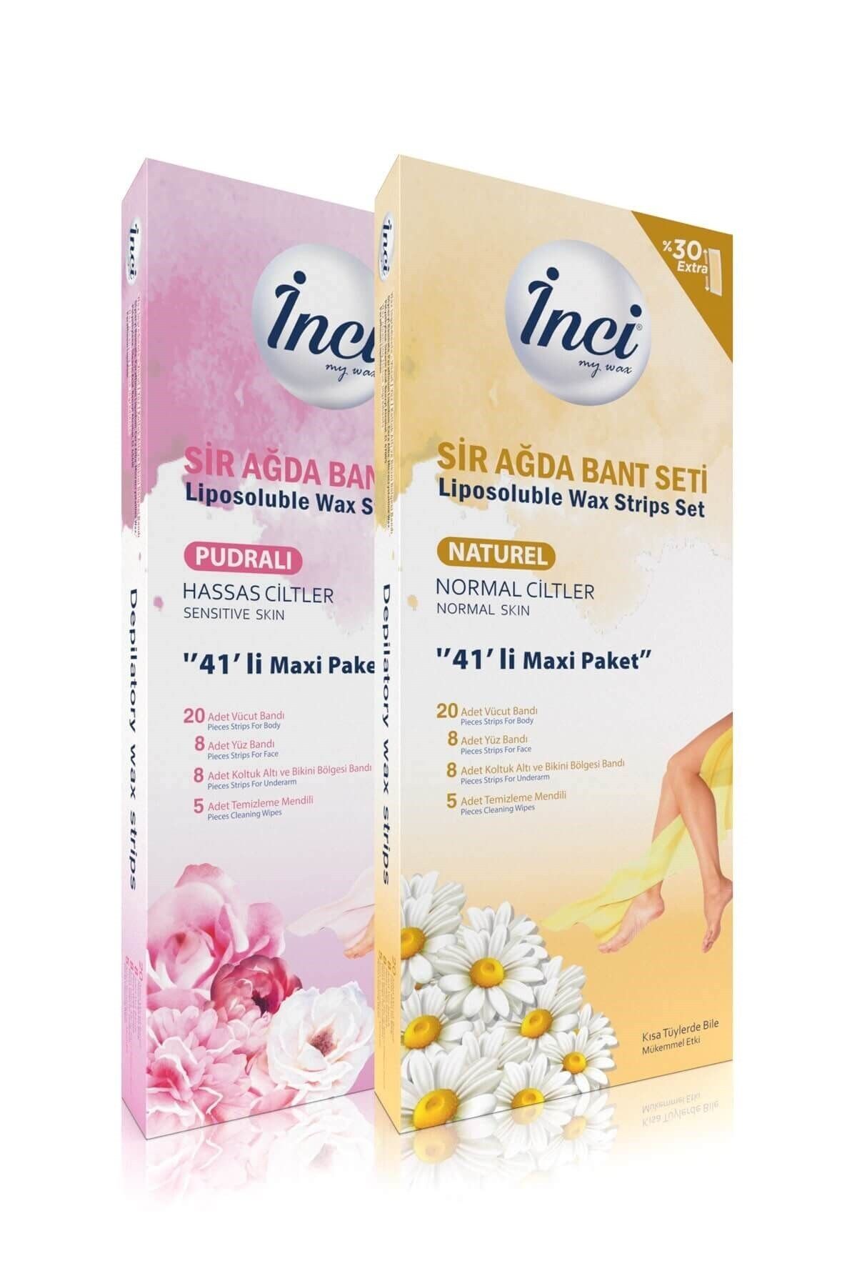 İnci Ağda 41'li Naturel Ve Pudralı Sir Ağda Bant Setleri