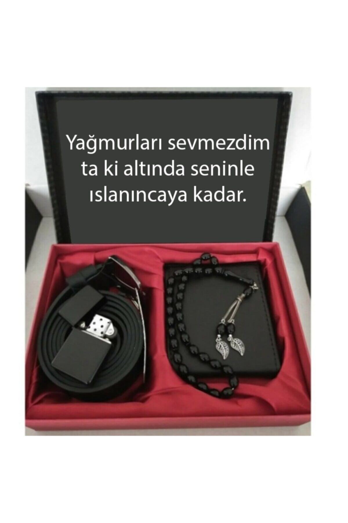 alsepeteavm Sevgiliye Özel Cüzdan, Kemer, Tespih, Çakmak Seti Dg28