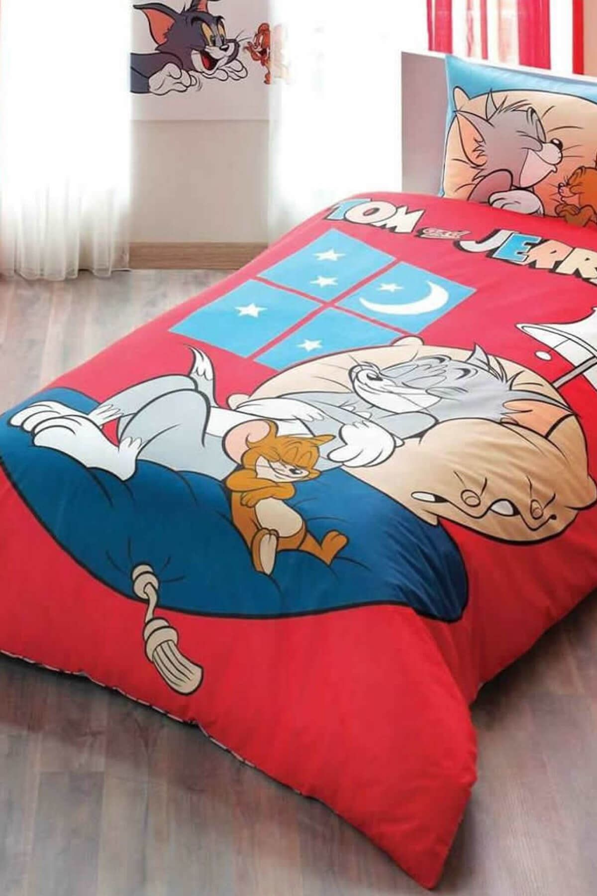 tac tom and jerry good night nevresim takimi tek kisilik fiyati yorumlari trendyol