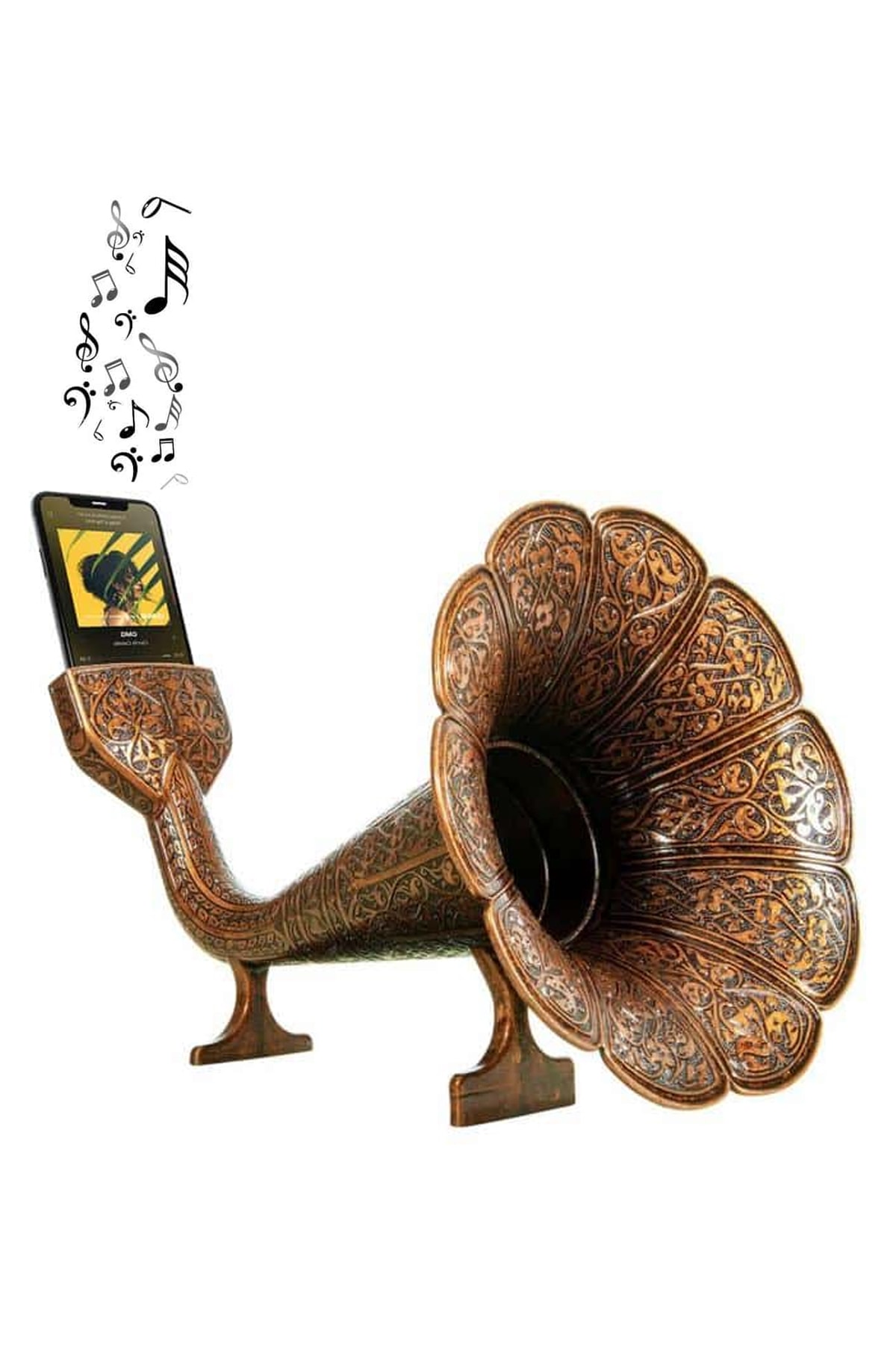 ZÜBAHOME Yeni Nesil Nostaljik Akustik Döküm Cep Gramafon