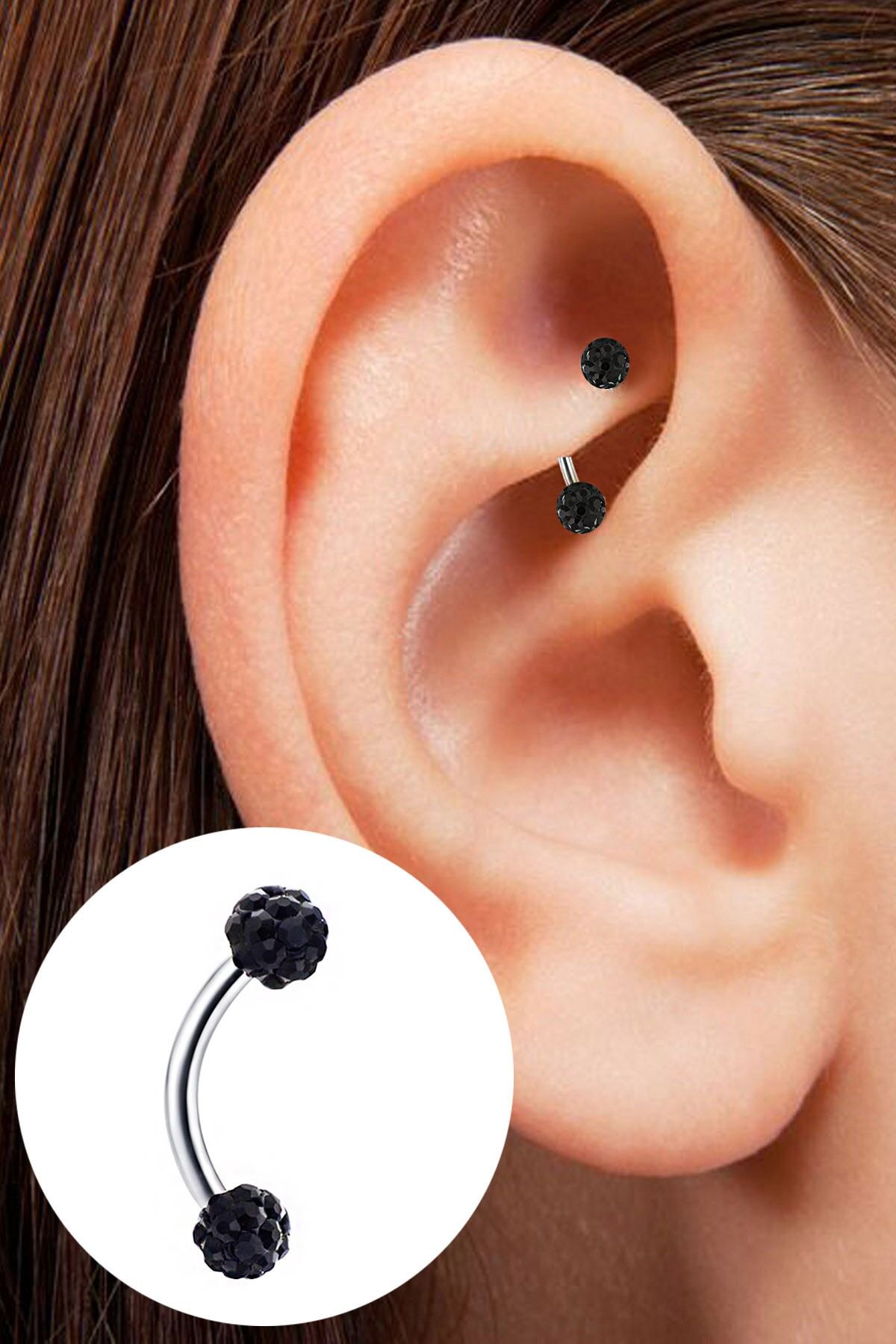 Black discount cartilage piercing