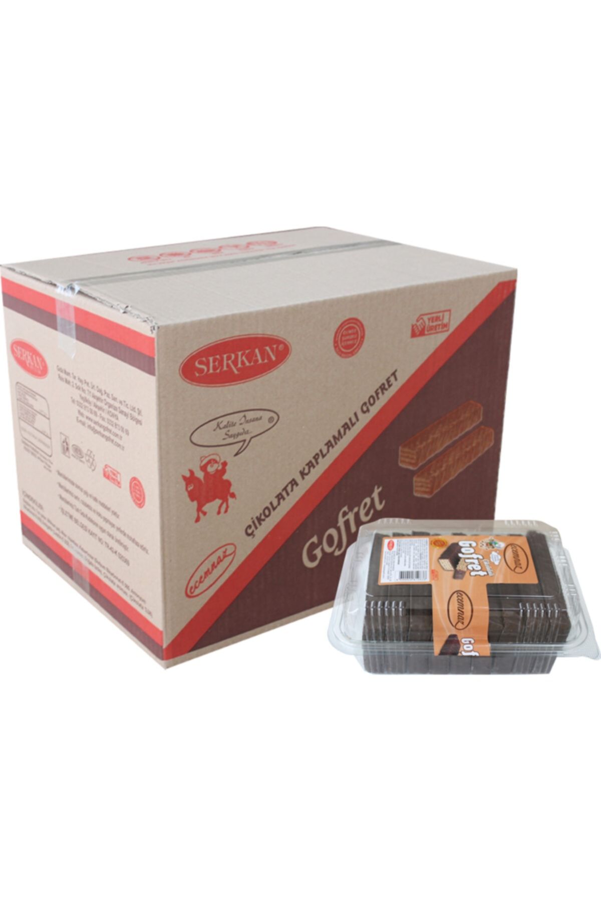 SERKAN GOFRET Serkan Paket Çikolatalı Gofret 400 gr X 16 Adet
