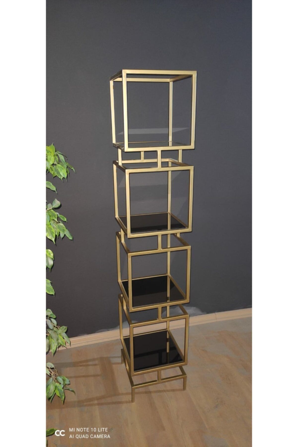 zey designer Metal Gold Kitaplık