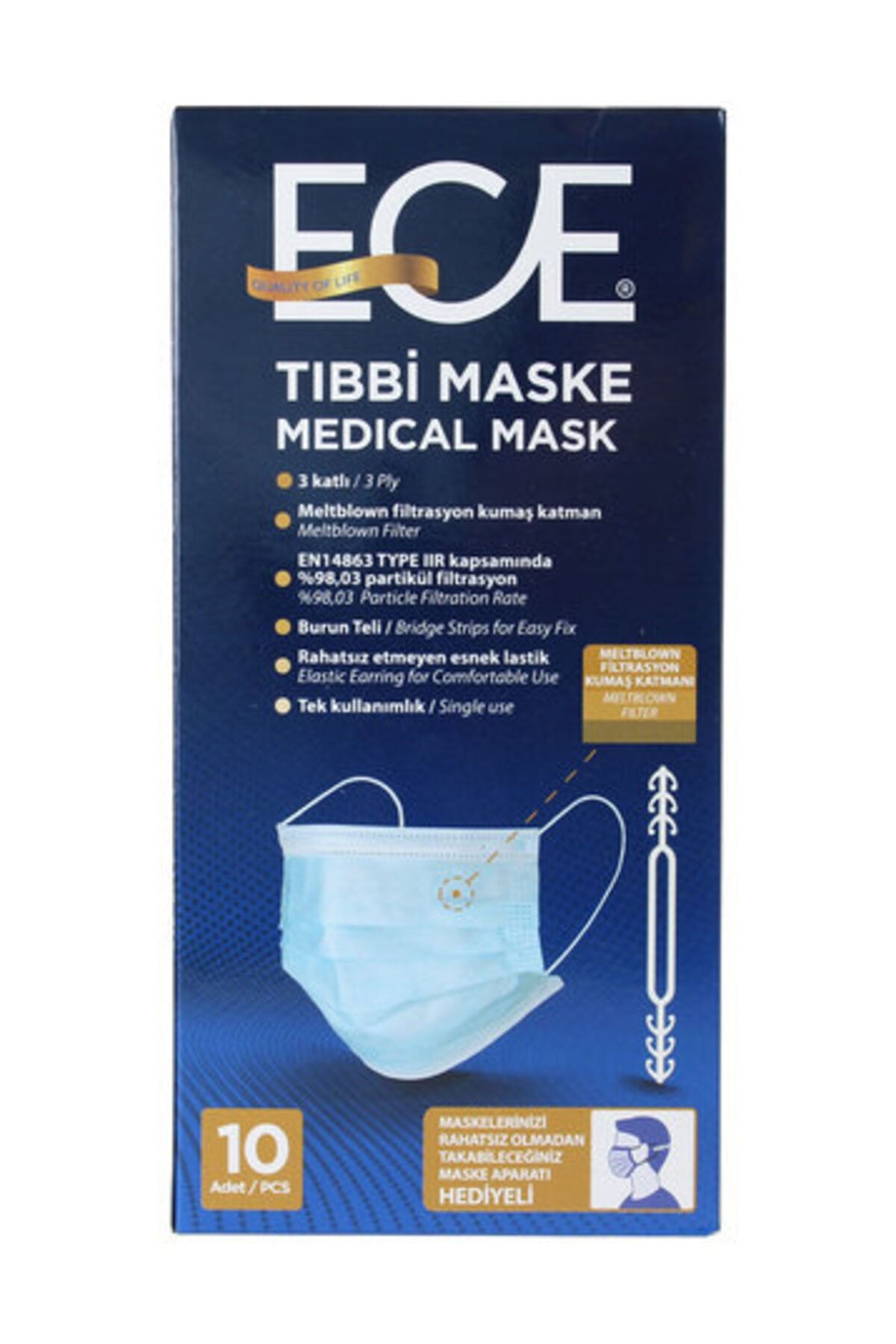 ece meltblown tibbi maske 10 lu fiyati yorumlari trendyol
