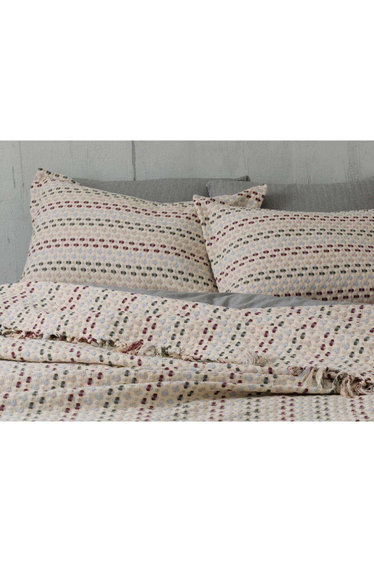 english home loop dokuma cift kisilik yatak ortusu takimi 240x260 cm murdum gri fiyati yorumlari trendyol