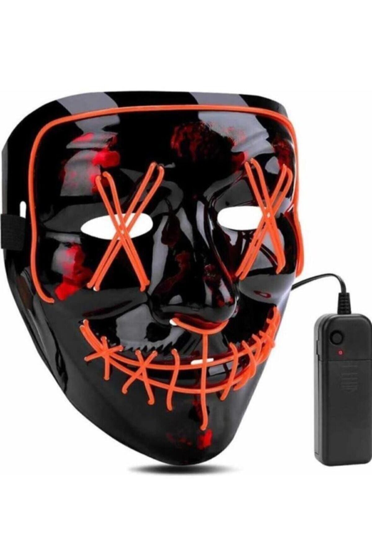 Hallowen Led Lighted Neon Mask 3 Modes Party Fun Mask