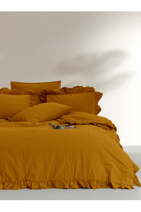 Bedline Nevresim Takımı Çift Kişilik Exclusive Stonewashed Hardal Image 0