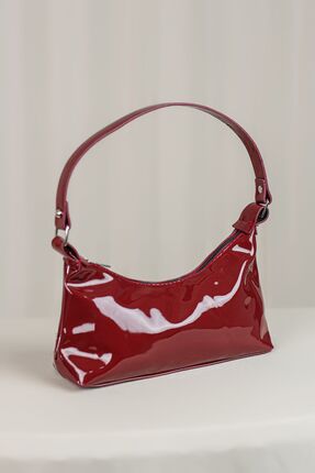 N35 Orijinal Yeni Sezon Parlak Rugan Baget Model Tek Gözlü Şık El Kol ve Omuz Çantası N35 Image 1