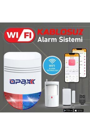 EKONOMİK ALARM SETİ OPAX BGR-12 WIFI KABLOSUZ SİREN ALARM SİSTEMİ MOBİL UYGULAMALI Image 0