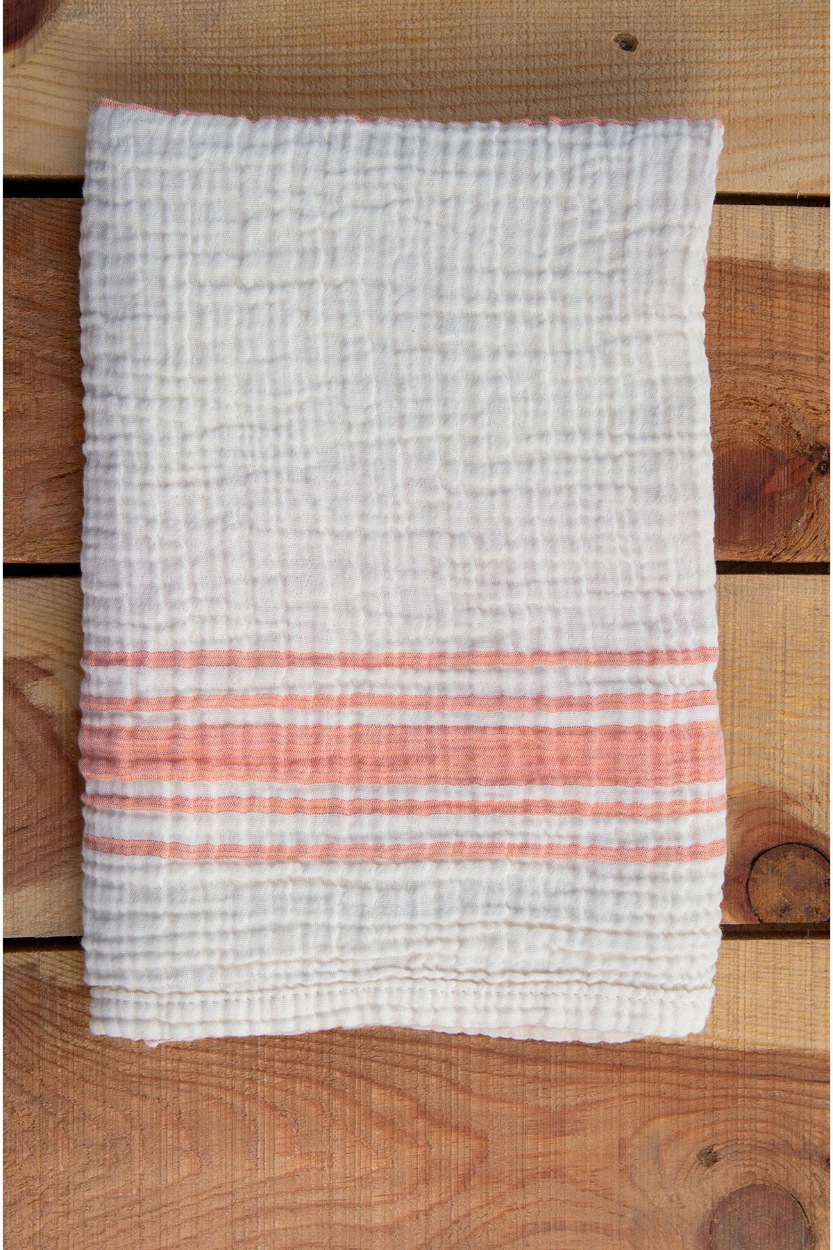 پتوی بچه گانه شست و شوی طبیعی چند منظوره راه راه Yavruağzı Xxl 90x120 سانتی متر