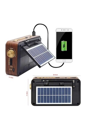Radyo Solar Şarjlı Bt/Usb/Sd/Aux/Fm sommeow Cm-320Bt Image 0