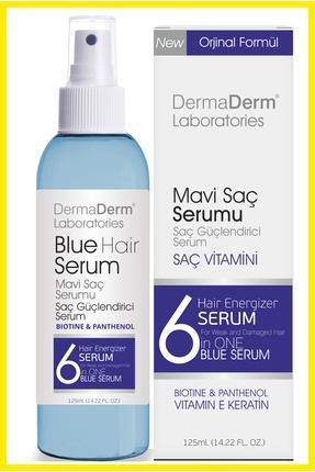 Saç Dökülmesine Karşı Biotin ve Pantenol İçeren Mavi Serum 125Ml. Image 0