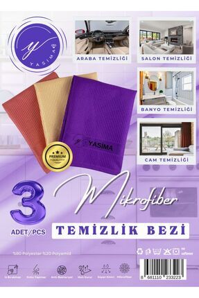 Yasima 3 Adet Sihirli Dekoratif Temizlik Bezi 40*60 Cam Ev Araba Temizliği Image 0