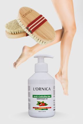 Selülit Kremi Vücut Şekillendirici Jel 250 ml Ve Doğal %100 At Kılı Selülit Fırçası Image 0