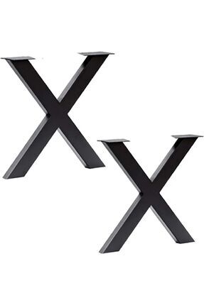 X Ayak Masa Ayağı Metal Ayak Siyah Image 0