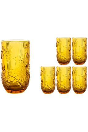Amber Kuş Dekorlu 6lı Meşrubat Bardağı 8x14cm Image 0