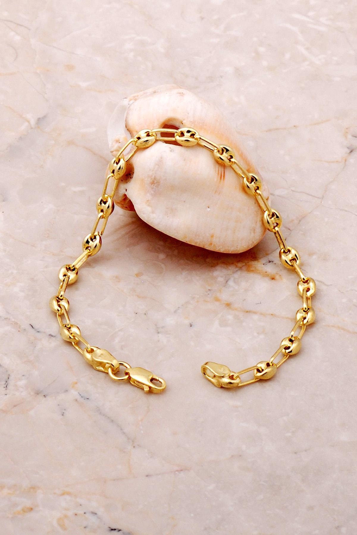 Sümer Telkari Doç Altın Yaldızlı Gümüş Bileklik 3703