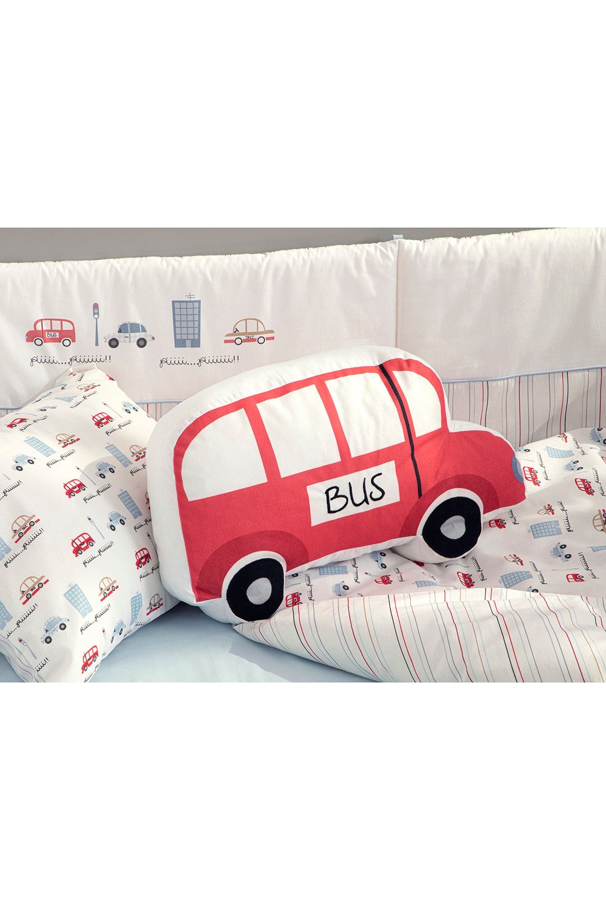 english home mini bus dekoratif yastik 41x26 kirmizi fiyati yorumlari trendyol