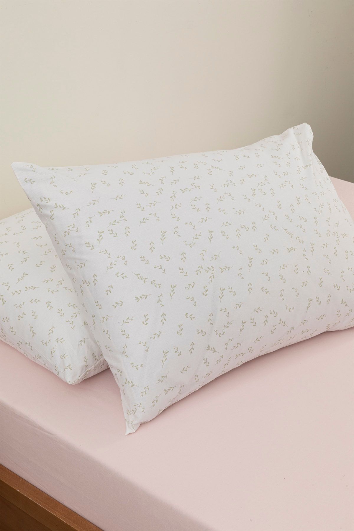 english home leafy kombin pamuklu 2 li yastik kilifi 50x70 cm acik yesil fiyati yorumlari trendyol