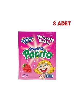 Popios Pat Layan Şeker Çilekli (8 Adet) Image 0