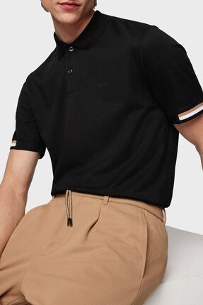 Logolu Regular Fit Düğmeli % 100 Pamuk Polo T Shirt Erkek Polo 50467113 001 Image 3