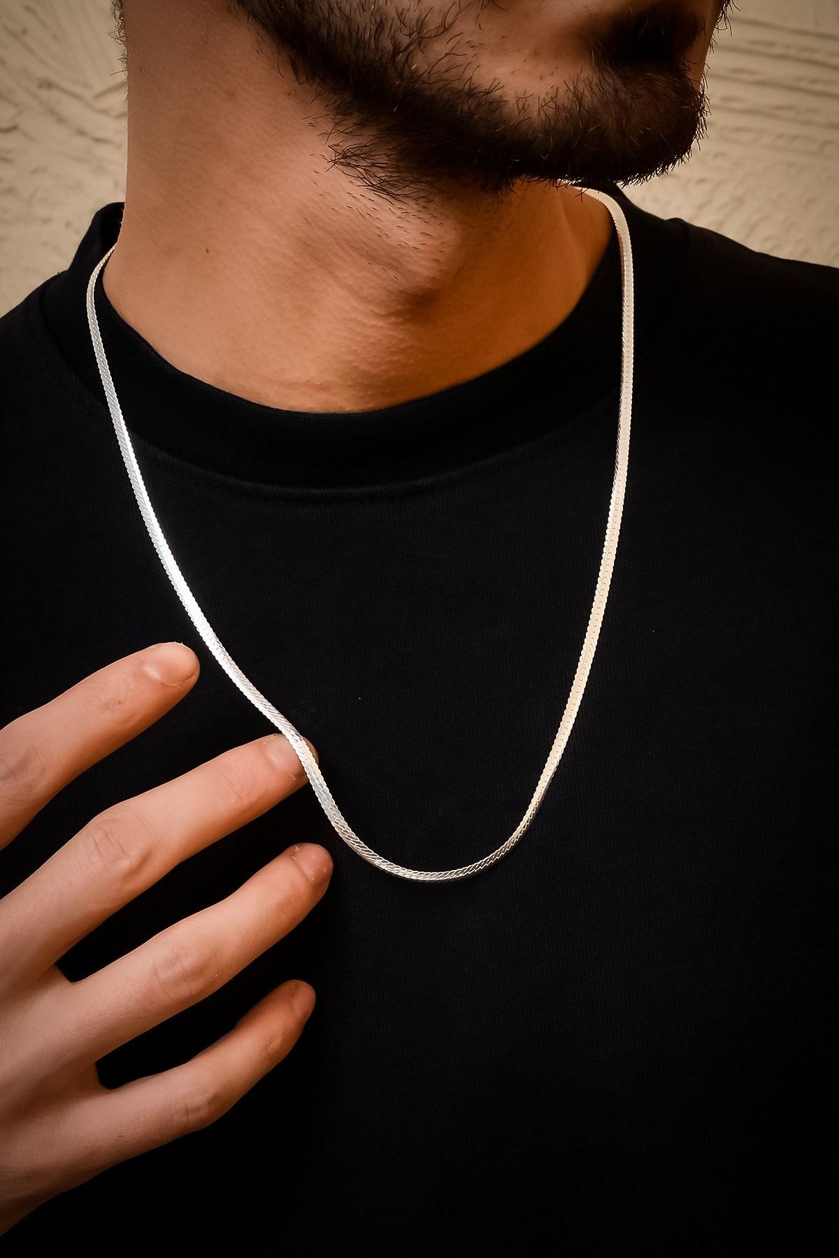 گردنبند شاه ماهی نقره 925 زنجیر یونیسکس