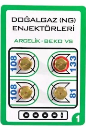 Doğalgaz Ocak Memesi Enjektör Takımı 9 Lik Image 0