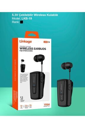 LKB-19 5.3V Business Makaralı Bluetooth Kulaklık Image 0