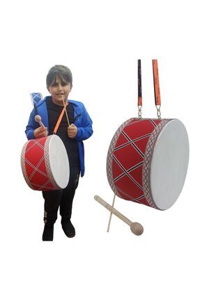 Büyük Boy Deri Davul(32cm) Ilkokulların Tercihi Gösteri Davulu Image 0