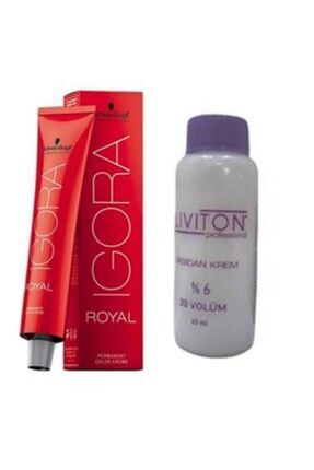 Royal Saç Boyası 6.77 Yoğun Bakır Koyu Kumral 60 Ml + Liviton Mini Oksidan 20 Vol. Image 0