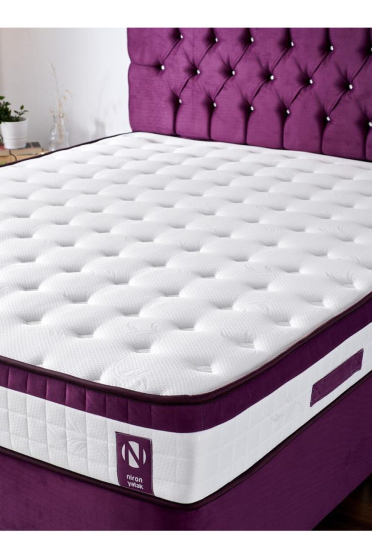 niron yatak niron violet 90x190 tek kisilik gizli pedli yatak full ortopedik yayli yatak fiyati yorumlari trendyol
