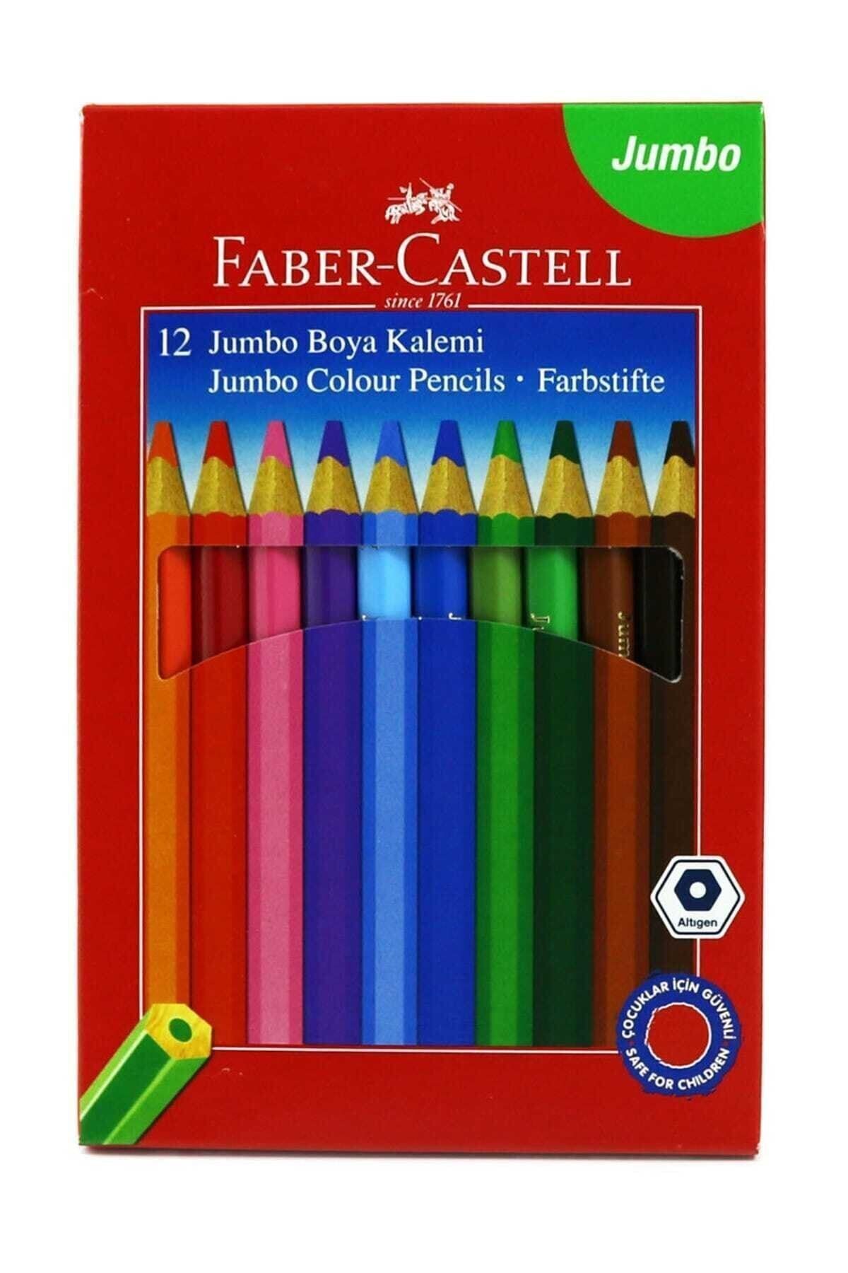 faber castell jumbo kuru boya 12 renk koseli fiyati yorumlari trendyol