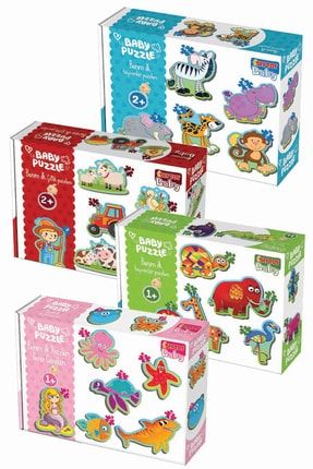 Bebeğimin Ilk Hayvanlar Puzzle 4'lü Seti Image 0