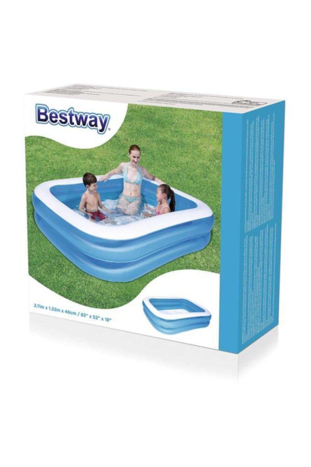 bestway 12819 buyuk boy sisme havuz aile havuzu 211x132x46cm fiyati yorumlari trendyol