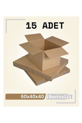 60x40x40cm 15 Adet Boş Koli, Karton Kutu, Çeyiz Kutusu, Taşınma Kolisi, Toptan, Kutu ve Ambalaj Image 0