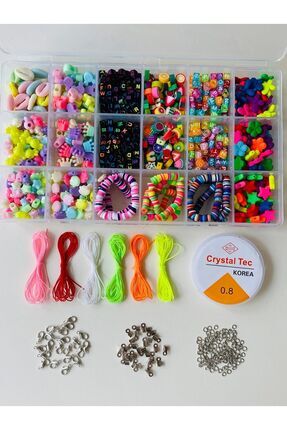 No:83 Soft Ve Canlı Renk Figür Boncuk Harf Boncuk Fimo Meyve Fimo Çocuk Hobi Seti Image 0