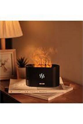 Hava Nemlendirici Aromatik Oda Kokusu Difüzörü Ultrasonik Led Işıklı Alev Görünüm Buhar Makinası Image 2