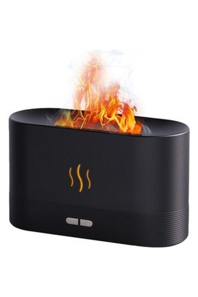 Hava Nemlendirici Aromatik Oda Kokusu Difüzörü Ultrasonik Led Işıklı Alev Görünüm Buhar Makinası Image 1
