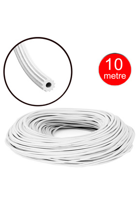 Sineklik Teli Fitili Beyaz 5mm Kapı Pencere Tül Sabitleme Lastik Contası -10 Metre Image 0